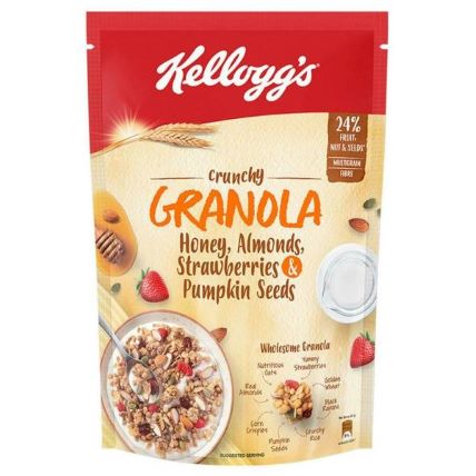 Kelloggs Granola Crunchy Honey Almonds Strawberries	