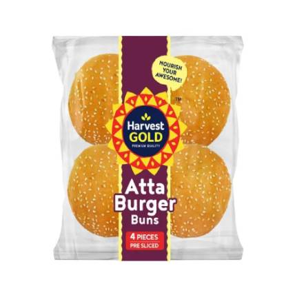 Harvest Gold Burger Bun Atta 