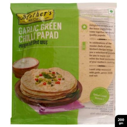 Mothers Papad Garlic Green Chilli