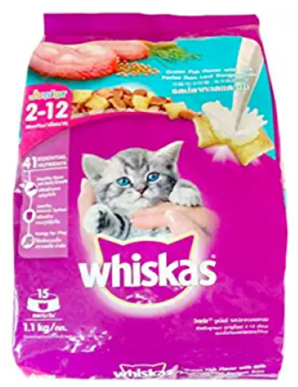 Whiskas Cat Food Junior Ocean Fish Flavor With Milk