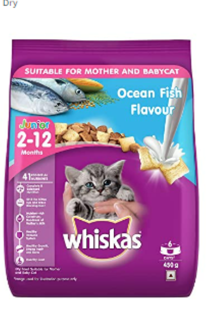 Whiskas Cat Food Ocean Fish Flavor With Milk