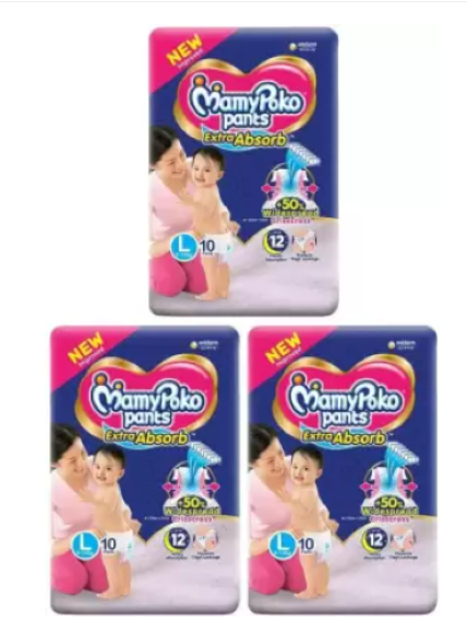 MamyPoko Baby Diapers Pants Extra Absorb Large