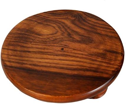 Pooja Plastic Wooden Rolling Plate (Chakla)