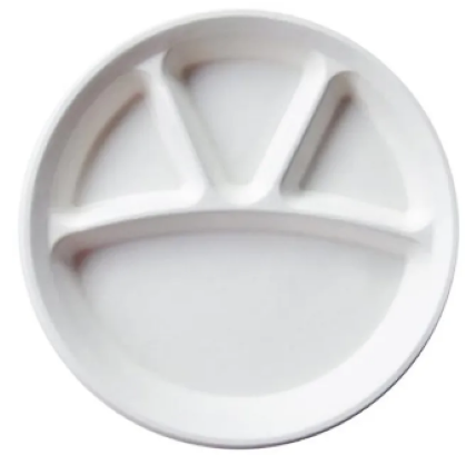 Disposable Plate Biodegradable 4 Compartment 12 Inch