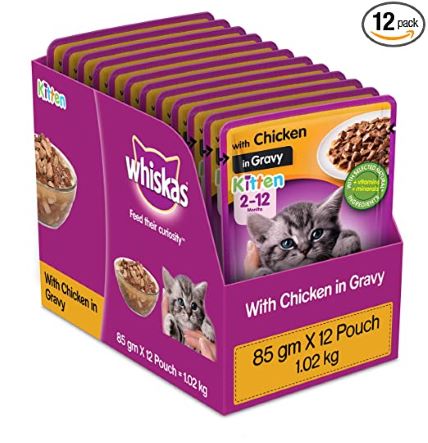 Whiskas Cat Food Chicken In Gravy Kitten