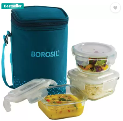 Borosil Lunch Box Set Of 3