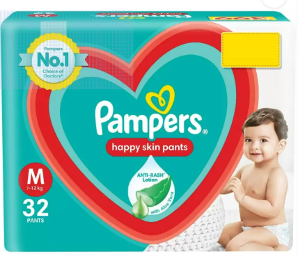 Pampers Baby Diapers Pants Happy Skin Medium 7 To 12 Kg