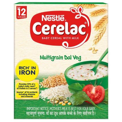 Nestle Baby Food Cerelac Multigrain Dal Veg 12 To 24 Months	