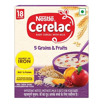 Nestle Baby Food Cerelac 5 Grains And Fruits 18 To 24 Months	