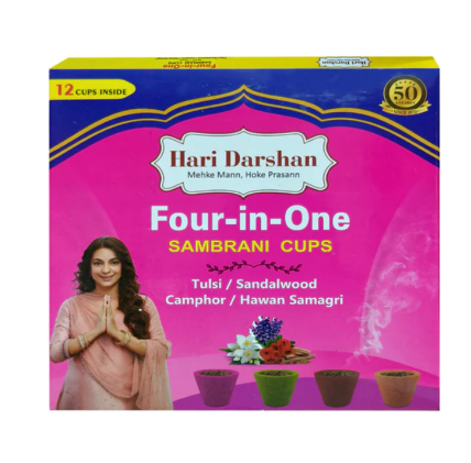 Hari Darshan Pooja Need Four-In-One Sambrani Cups