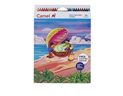 Camel Drawing Colours Wax Crayon 24 Shades