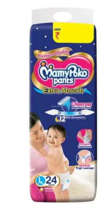 MamyPoko Baby Diapers Pants Extra Absorb Medium