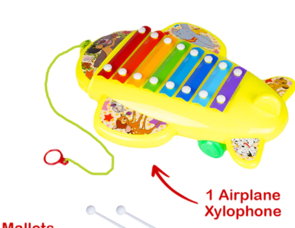 Cute Airplane Xylophone 8 Colour Note