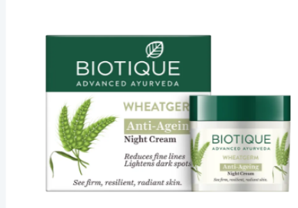 Biotique Face Cream Wheatgerm Anti Ageing Night 