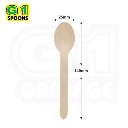 Disposable Wooden Spoon 140 MM