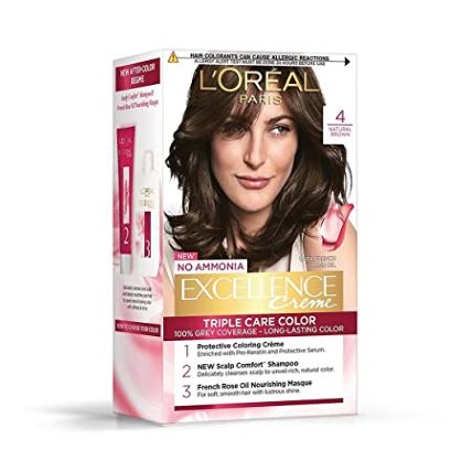 Loreal Paris Hair Colour Excellence Creme Natura Brown 4