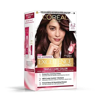 Loreal Paris Hair Colour Excellence Cream Plum Brown 4.2