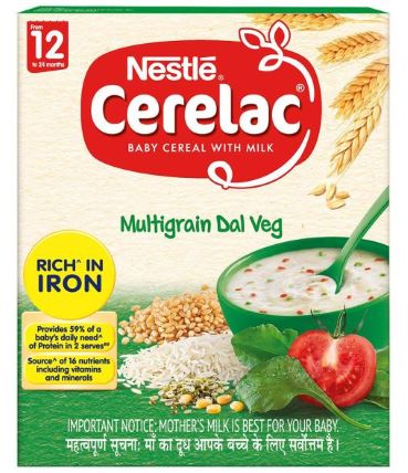 Nestle Baby Food Cerelac Multigrain Dal Veg 12 To 24 Months