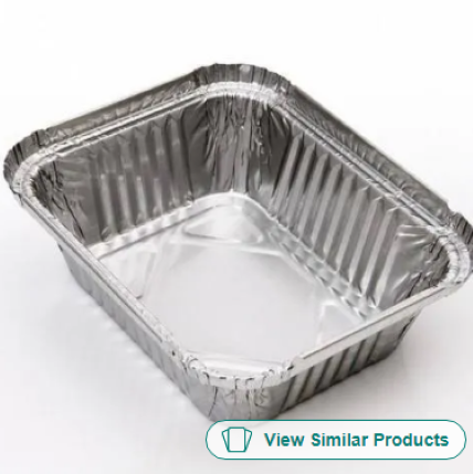 Disposable Silver Container With Cover 650 Ml